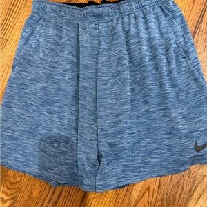 Blue Athletic Shorts with Logo